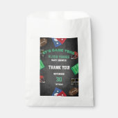 Chalkboard It's Game Time Football Baby Shower フェイバーバッグ (正面)