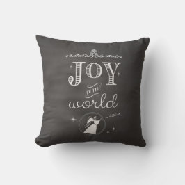 Chalkboard - Joy to the World Christmas Angel クッション
