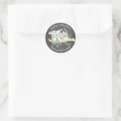 Chalkboard Koalaクマ三つ子ベビーシャワーのお願い ラウンドシール (バッグ)