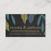 Chalkboard Leafの結婚Webサイト挿入 エンクロージャーカード (正面)