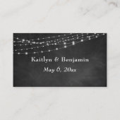 Chalkboard & Light Strings結婚の詳細 エンクロージャーカード (裏面)