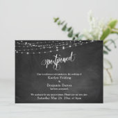 Chalkboard & Lightsが発表を結婚延期 招待状 (スタンド正面)