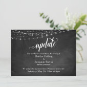 Chalkboard & Lightsが発表を結婚延期 招待状 (スタンド正面)