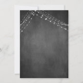 Chalkboard Lightsスクリプト結婚のリハーサルディナー 招待状 (裏面)