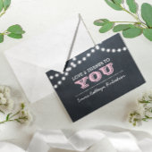 Chalkboard Lightsピンクの確認ありがとう サンキューカード