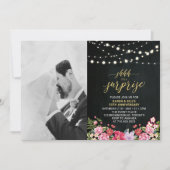 Chalkboard & Lights写真50結婚周年 招待状 (正面)