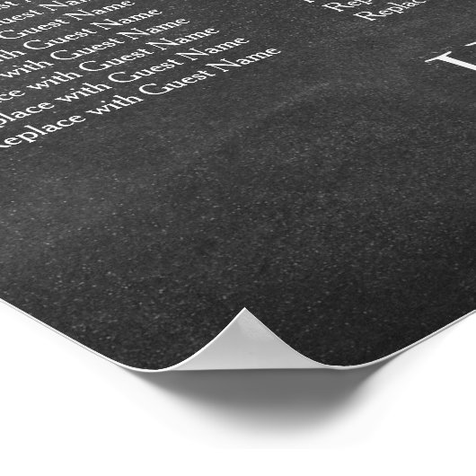 Chalkboard & Lights披露宴座席表 ポスター (角)