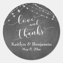 Chalkboard Lights結婚の台本の愛と感謝してい