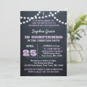 Chalkboard Lights薄紫確認 招待状 (スタンド正面)