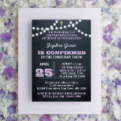 Chalkboard Lights薄紫確認 招待状