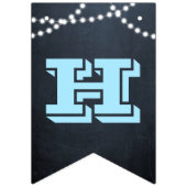 Chalkboard Lights Blue All Ocassistentバナカスタムー バンティングフラッグ (第2の旗)