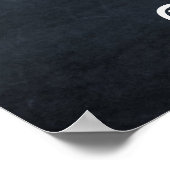 Chalkboard Lights Teal Gift Table Sign ポスター (角)