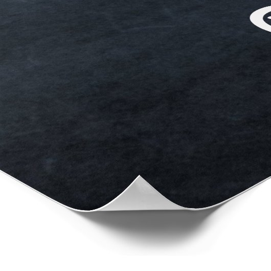 Chalkboard Lights Teal Gift Table Sign ポスター (角)