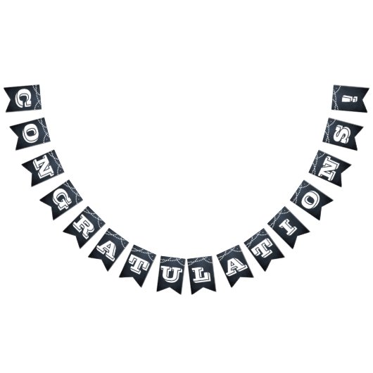 Chalkboard Lights White All Ocascentカスタムバナー バンティングフラッグ (全)