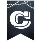 Chalkboard Lights White All Ocascentカスタムバナー バンティングフラッグ (第1の旗)