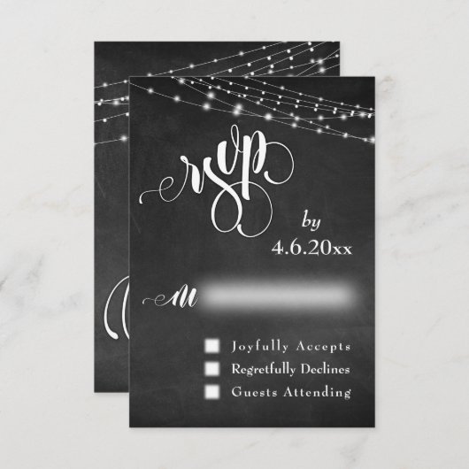 Chalkboard, Lights, Writhic RSVP (正面/裏面)