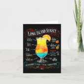 Chalkboard Long Island Sunset tail Recipe Trocal カード (正面)