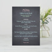 Chalkboard Lookの結婚メニューカード メニュー (スタンド正面)