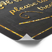 Chalkboard Love is Sweet Favor Wedding Sign ポスター (角)