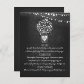 Chalkboard Mason Jarの結婚情報カード エンクロージャーカード (正面/裏面)