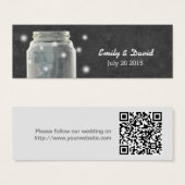 Chalkboard Mason Jarの結婚Webサイト挿入カード (正面&裏面)