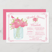 Chalkboard Mason Jarブライダルシャワー招待 招待状 (正面/裏面)