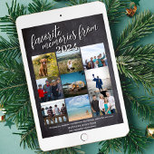 Chalkboard Memories年お気に入りの間フォトコラージュ シーズンカード