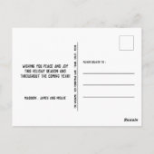 Chalkboard Merry Christmas New Year Holiday Photo ポストカード (裏面)