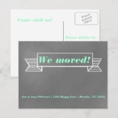 Chalkboard Moving Announcementはがき 案内ポストカード (正面/裏面)