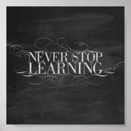 CHALKBOARD NEVERのストップアドバイスことわざMOTI ポスター