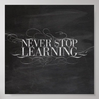 CHALKBOARD NEVERのストップアドバイスことわざMOTI ポスター
