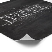 CHALKBOARD NEVERのストップアドバイスことわざMOTI ポスター (角)