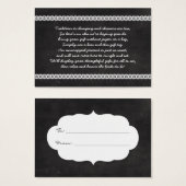 Chalkboard No wrap displayブライダルシャワーギフトラベル (正面&裏面)