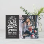 Chalkboard O Holy Night Lyricsクリスマスフォト シーズンカード (スタンド正面)