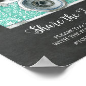 Chalkboard Oh Snapカメラのハッシュタグ結婚のサイン ポスター (角)