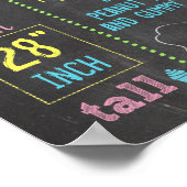 Chalkboard Party personalized 1st birthday poster ポスター (角)