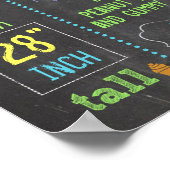 Chalkboard personalized boy birthday poster ポスター (角)