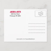 Chalkboard Photo日付カレンダーのはがきを保存 案内ポストカード (裏面)