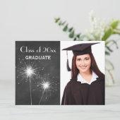 Chalkboard Photo Sparkler卒業発表 案内状 (スタンド正面)
