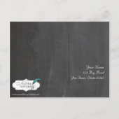 Chalkboard Posh RSVPポストカード インビテーションポストカード (裏面)