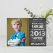 Chalkboard Preschool Grad 2014の説明を参照 招待状 (スタンド正面)