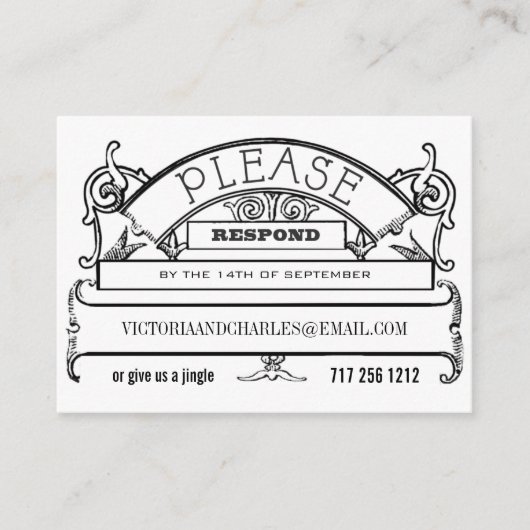 Chalkboard Responseの電子メールまたは電話カード エンクロージャーカード (正面)