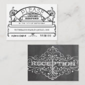 Chalkboard Responseの電子メールまたは電話カード エンクロージャーカード (正面/裏面)