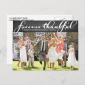 Chalkboard Script 結婚's Thank Youポストカード ポストカード (正面/裏面)