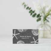 Chalkboard Seashellsビーチ結婚式Webサイト挿入 エンクロージャーカード (スタンド正面)