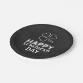 Chalkboard Shamrock, St Patrick's Dayパーティー ペーパープレート (アングル)