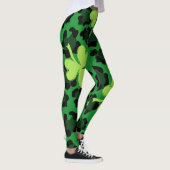 Chalkboard Shamrock St. Patrick's Dayレギンス レギンス (右)