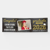 Chalkboard Sketch 2025おめでとう写真卒業 横断幕 (横)