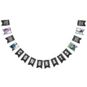 Chalkboard Sketch Class Of 2025 Photo Gradパーティー バンティングフラッグ (全)