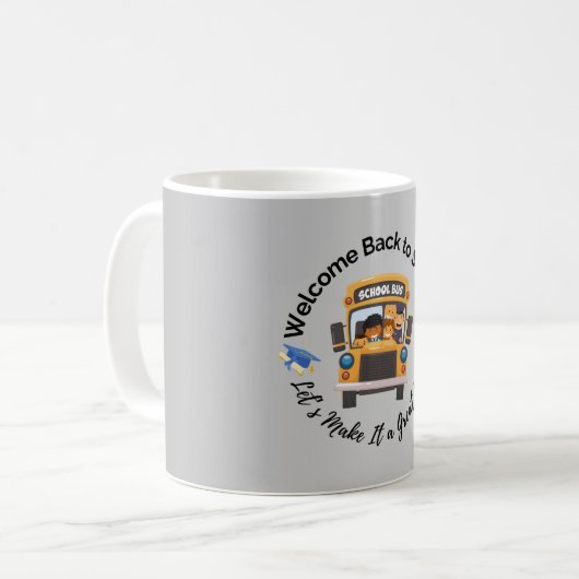 Chalkboard Style School Mug コーヒーマグカップ (正面左)